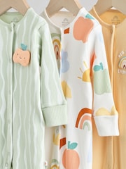 Yellow Baby Footless Character Sleepsuits 3 Pack (0mths-3yrs) - Image 9 of 15