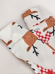 Ecru Baby Christmas Reindeer Sleepsuit (0mths-3yrs) - Image 7 of 8