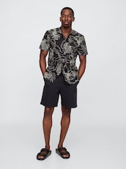 Gap Black/White Poplin Short Sleeve Shirt - Image 3 of 5
