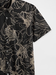 Gap Black/White Poplin Short Sleeve Shirt - Image 5 of 5