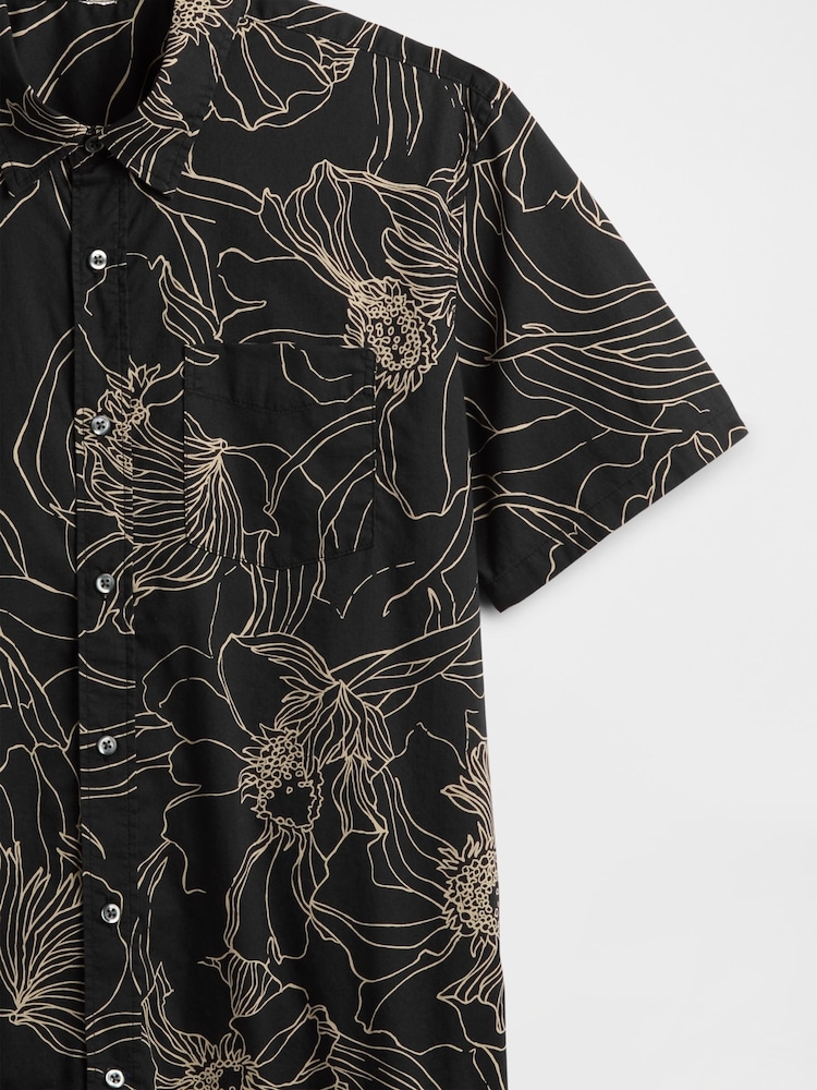 Gap Black/White Poplin Short Sleeve Shirt - Image 5 of 5