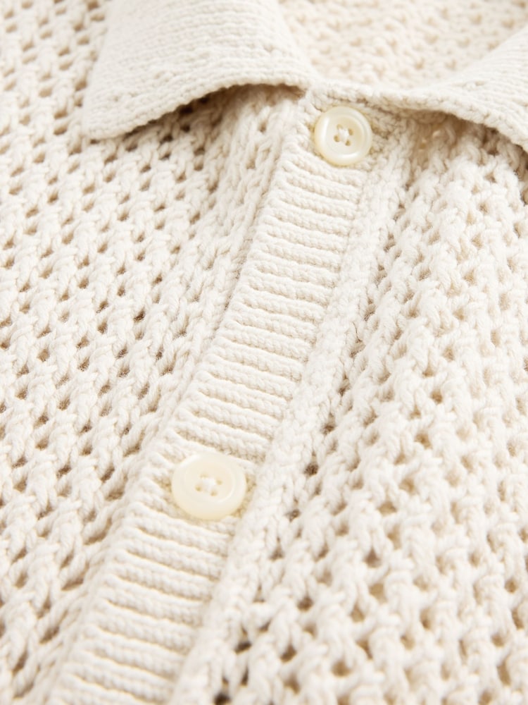 Gap Beige Crochet Knit Shirt - Image 5 of 5