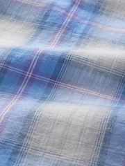 Gap Blue Check Linen-Cotton Short Sleeve Shirt - Image 5 of 5