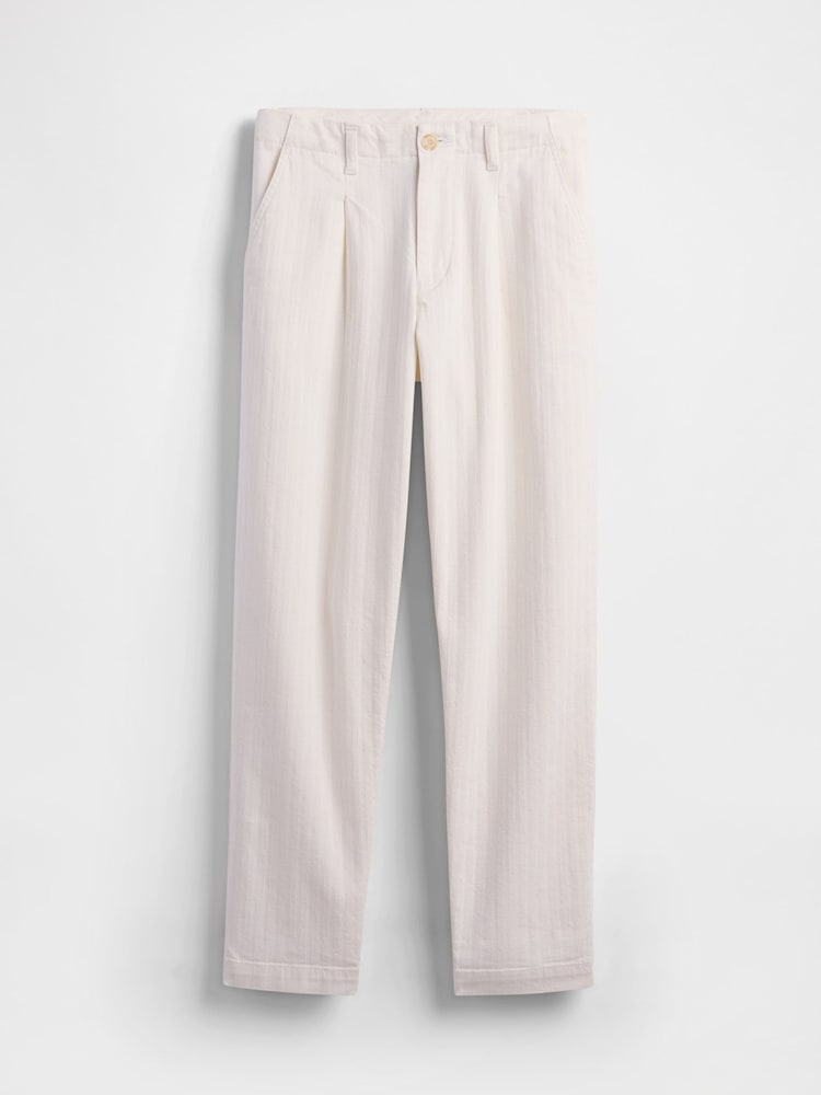 Gap White DÔEN Pleated Denim Trousers - Image 1 of 8