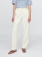 Gap White DÔEN Pleated Denim Trousers - Image 6 of 8