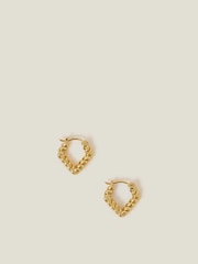 Accessorize 14ct zlata (barva); zlato-Plated Twist V-obliki okrogli uhani - Slika 2 iz 3