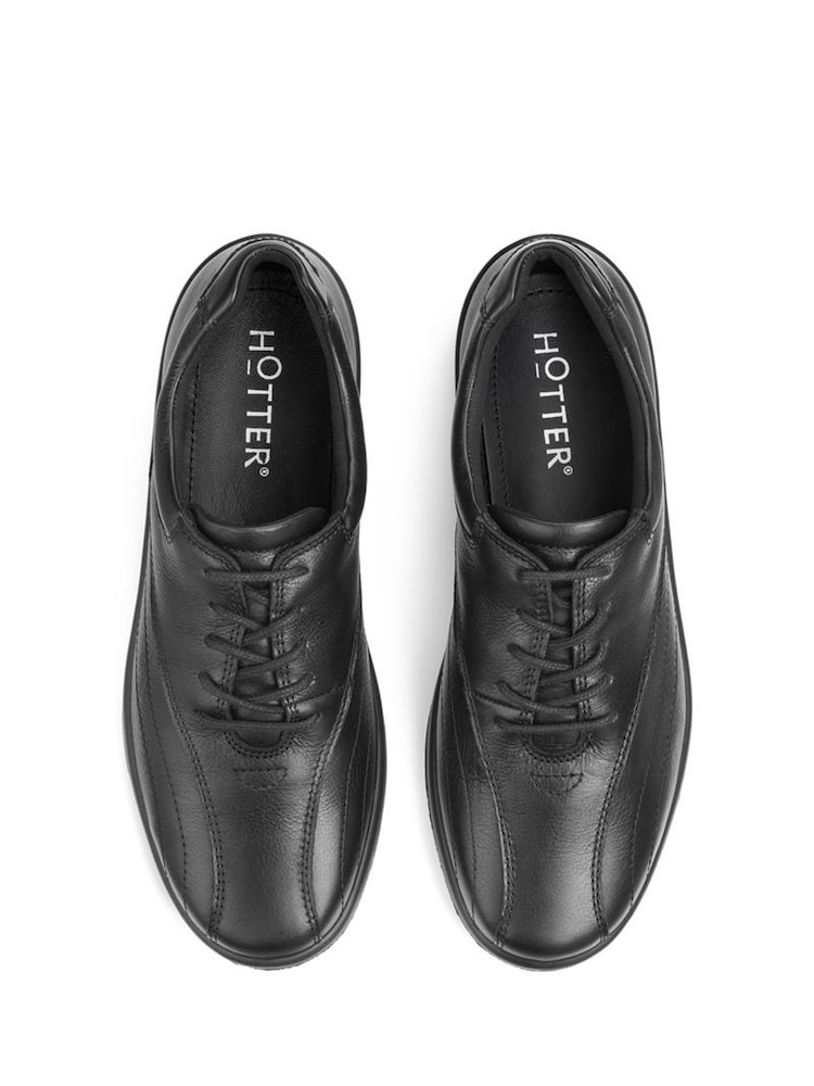 Hotter Regular Fit Tone II Lace-Up Black Shoes - Slika 6 iz 6