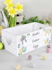 Personalised Easter Bunny Small Wooden Crate by PMC - Image 3 of 4