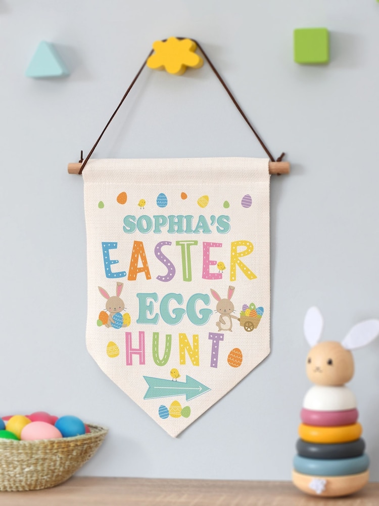 Personalised Easter Egg Hunt Hanging Sign by PMC - Image 1 of 3