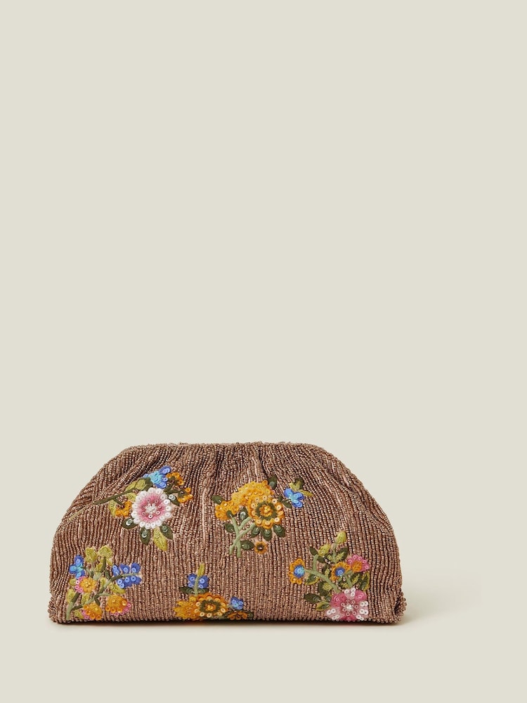 Bolso cartera de mano con cuentas florales de Accessorize - Imagen 1 de 5