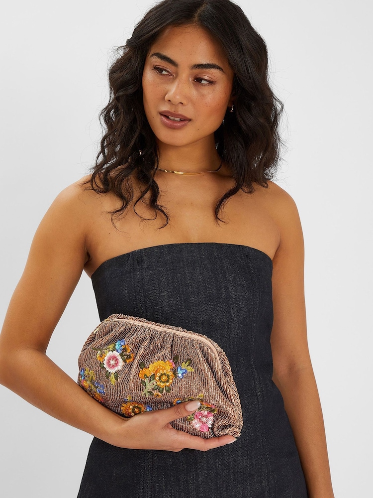 Bolso cartera de mano con cuentas florales de Accessorize - Imagen 5 de 5