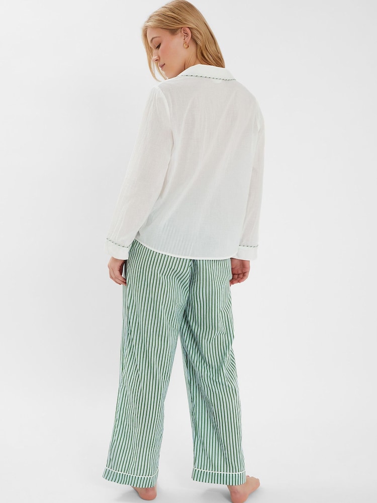 Accessorize Dandelion Stripe Print 100% Cotton Pyjamas Set - Imagen 2 de 3 Accessorize Dandelion Stripe Print 100% Cotton Pyjamas Set - Imagen 2 de 3