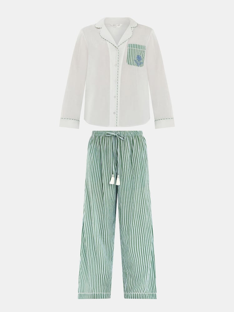 Accessorize Dandelion Stripe Print 100% Cotton Pyjamas Set - Imagen 3 de 3 Accessorize Dandelion Stripe Print 100% Cotton Pyjamas Set - Imagen 3 de 3