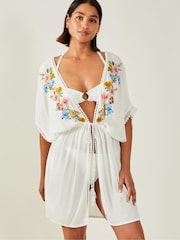 Accessorize Floral Embroidered Kaftan - Imagen 1 de 4