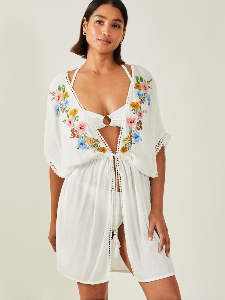 Accessorize Floral Embroidered Kaftan - Imagen 1 de 4