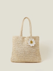 Nakupovalna torba Accessorize Raffia Daisy - Slika 1 iz 4