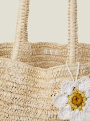 Nakupovalna torba Accessorize Raffia Daisy - Slika 3 iz 4