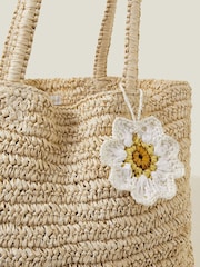 Nakupovalna torba Accessorize Raffia Daisy - Slika 4 iz 4