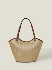 Nakupovalna torba Accessorize V kovinskih barvah Raffia - Slika 1 iz 5