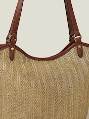 Nakupovalna torba Accessorize V kovinskih barvah Raffia - Slika 3 iz 5