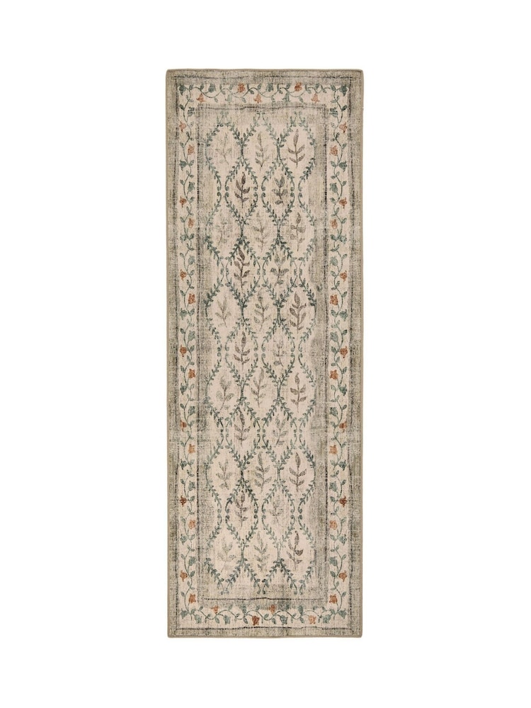 Hug Rug Natural and Green British Made Washable English Garden Rug - Image 5 of 5
