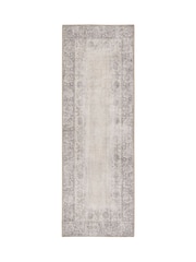 Hug Rug Natural and Grey British Made Washable Brocade Border Rug - Image 4 of 7