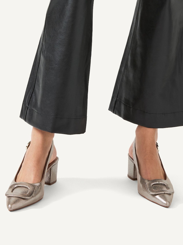 srebrna (barva); srebro - Radley Grosvenor Arcade Heeled Slingback Čevlji - Slika 1 iz 5 srebrna (barva); srebro - Radley Grosvenor Arcade Heeled Slingback Čevlji - Slika 1 iz 5