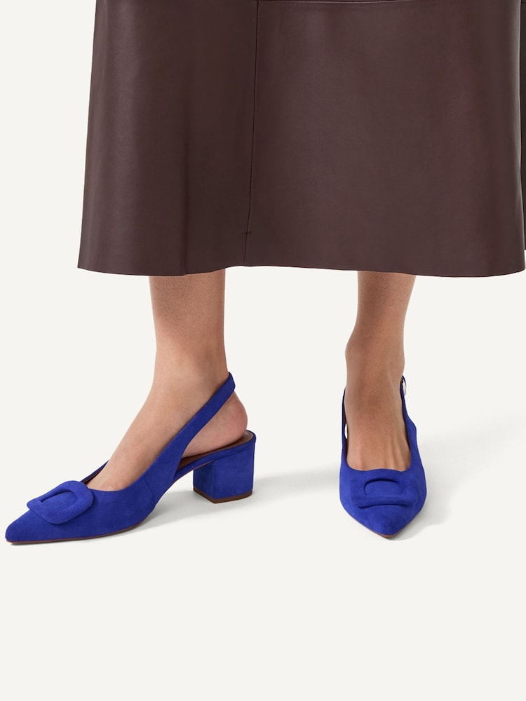 modra - Radley Grosvenor Arcade Heeled Slingback Čevlji - Slika 1 iz 4 modra - Radley Grosvenor Arcade Heeled Slingback Čevlji - Slika 1 iz 4