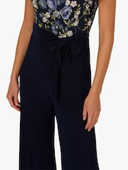 Adrianna Papell Blue Embroidered Combo Jumpsuit - Imagen 4 de 6