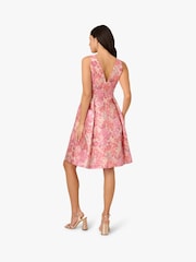 Adrianna Papell Pink Sleeveless Tie Front Dress - Image 2 of 6