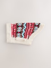 Red Blue Multi Fairisle Pattern Knitted Dog Jumper - Image 3 of 8