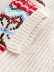 Red Blue Multi Fairisle Pattern Knitted Dog Jumper - Image 6 of 8