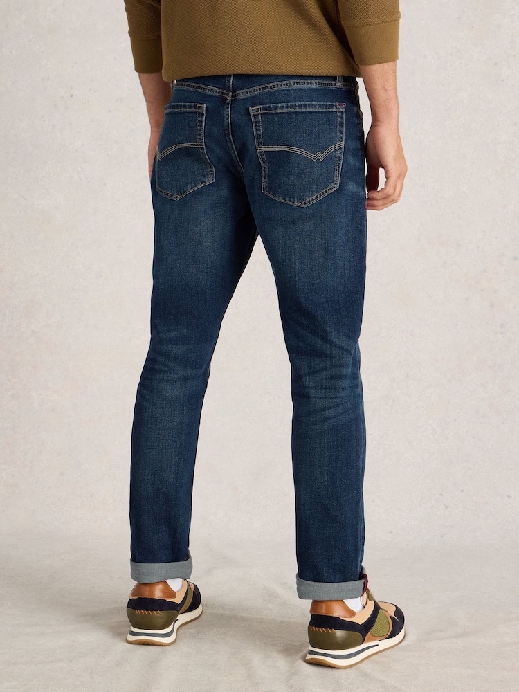 أزرق فاتح - White Stuff Eastwood Zip Fly Straight Jeans - صورة 2 من 7