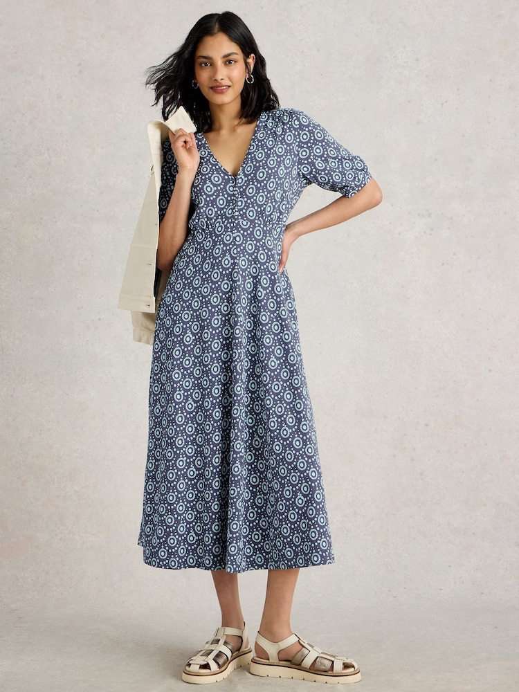 White Stuff Blue Megan Jersey Dress - Image 1 of 6 White Stuff Blue Megan Jersey Dress - Image 1 of 6