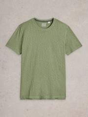 White Stuff Green 100% Cotton Abersoch Short Sleeve T-Shirt - Image 5 of 6