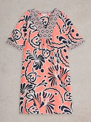 White Stuff Pink Ash 100% Linen Dress - Image 5 of 6
