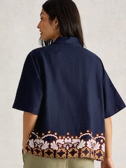 White Stuff Blue Bella Blend Resort Shirt - Image 2 of 6