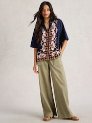 White Stuff Blue Bella Blend Resort Shirt - Image 3 of 6