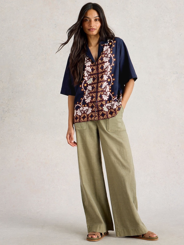 White Stuff Blue Bella Blend Resort Shirt - Image 3 of 6