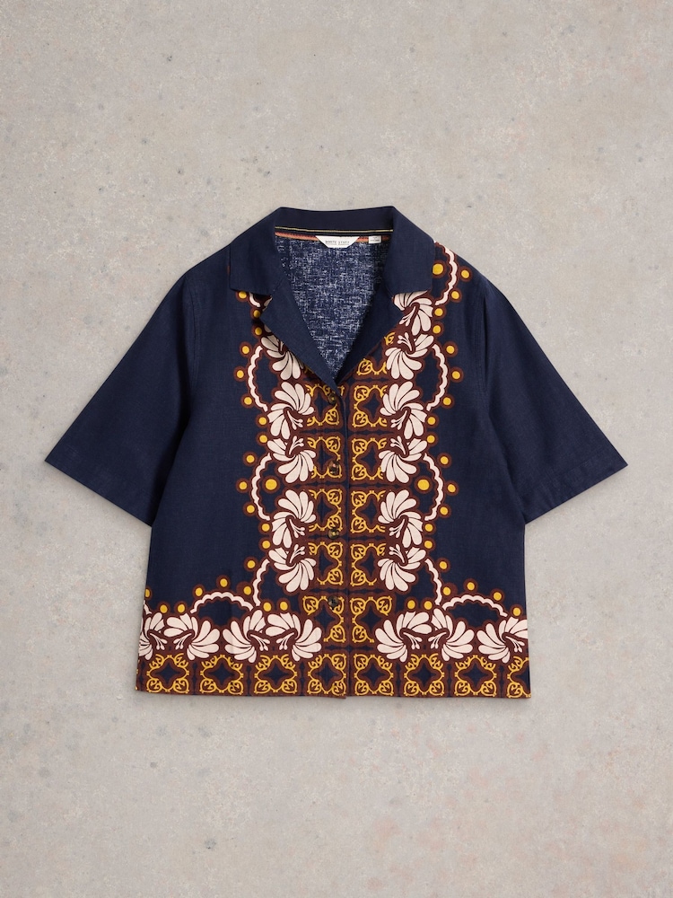 White Stuff Blue Bella Blend Resort Shirt - Image 5 of 6