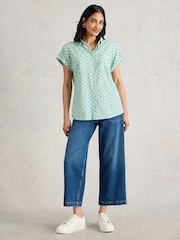 White Stuff Green Ellie 100% Organic Cotton Shirt - Image 1 of 6