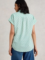 White Stuff Green Ellie 100% Organic Cotton Shirt - Image 3 of 6