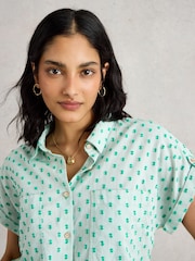 White Stuff Green Ellie 100% Organic Cotton Shirt - Image 4 of 6
