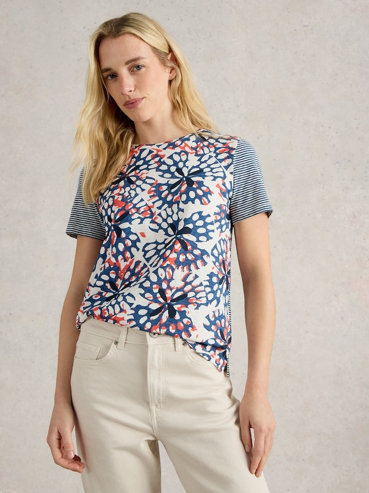 White Stuff White 100% Cotton Abbie T-Shirt - Image 1 of 6 White Stuff White 100% Cotton Abbie T-Shirt - Image 1 of 6