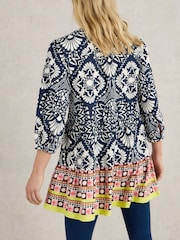 White Stuff Blue Marta 100% Cotton Tunic - Image 2 of 6