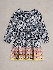 White Stuff Blue Marta 100% Cotton Tunic - Image 5 of 6