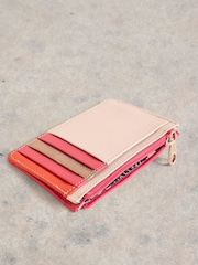 White Stuff Cream/Orange Celia Card Holder Purse - Image 4 of 4