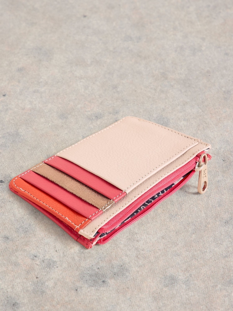 White Stuff Cream/Orange Celia Card Holder Purse - Image 4 of 4