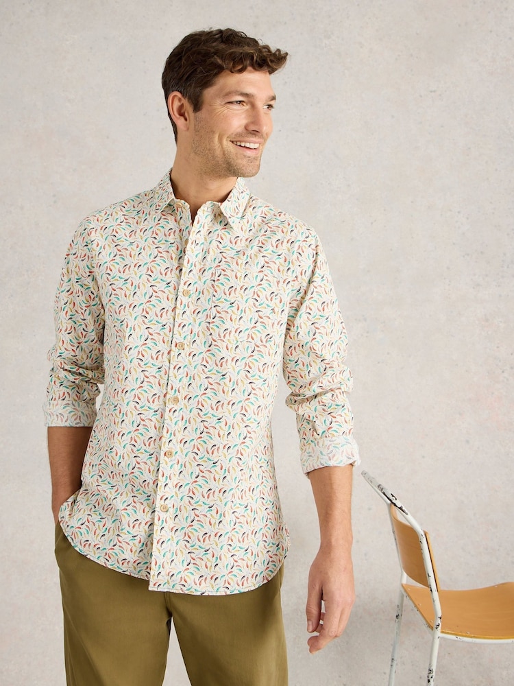 White Stuff White Salcombe Chillis Printed Shirt - Image 2 of 6