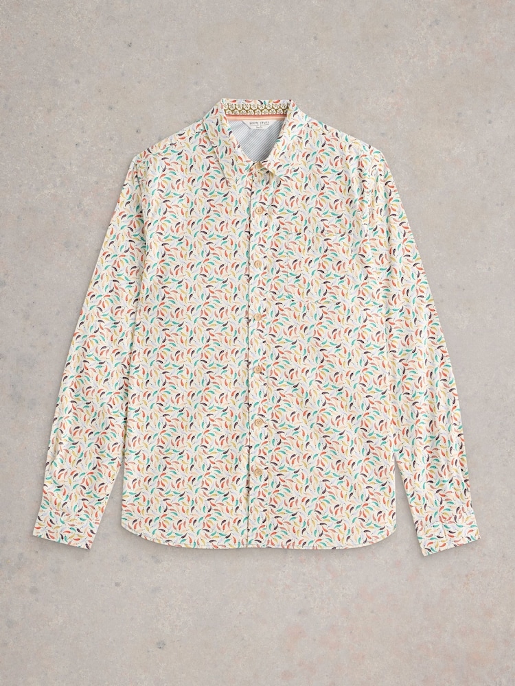 White Stuff White Salcombe Chillis Printed Shirt - Image 5 of 6